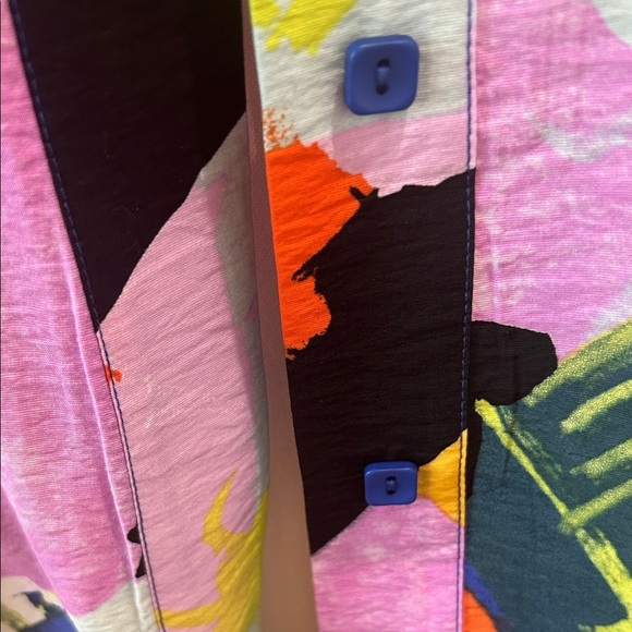 Ali Miles Multicolor Abstract Button Down Shirt NWT - Picture 3 of 11